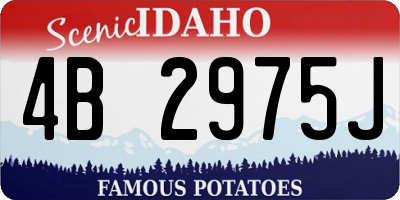 ID license plate 4B2975J