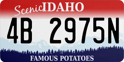 ID license plate 4B2975N