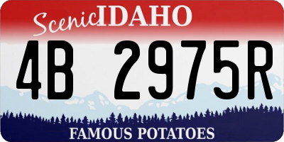 ID license plate 4B2975R