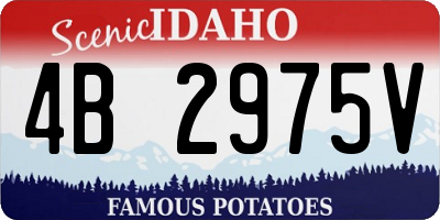 ID license plate 4B2975V