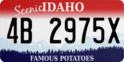 ID license plate 4B2975X