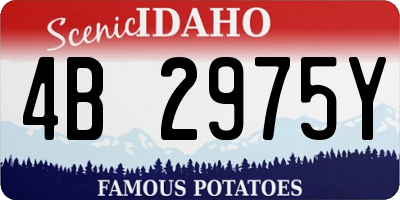 ID license plate 4B2975Y