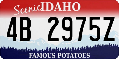 ID license plate 4B2975Z