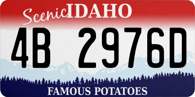 ID license plate 4B2976D