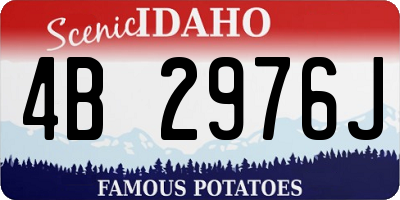 ID license plate 4B2976J