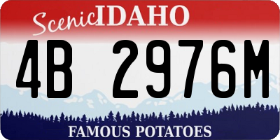 ID license plate 4B2976M