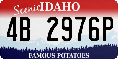 ID license plate 4B2976P
