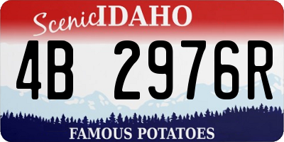 ID license plate 4B2976R