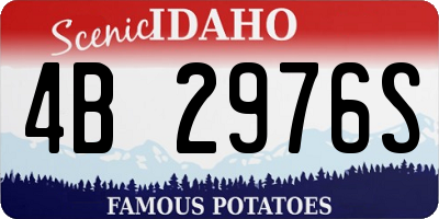 ID license plate 4B2976S