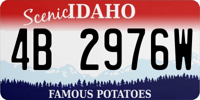 ID license plate 4B2976W