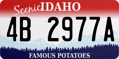 ID license plate 4B2977A