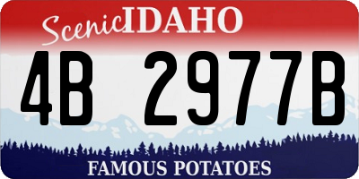 ID license plate 4B2977B