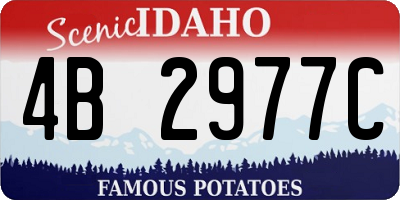 ID license plate 4B2977C