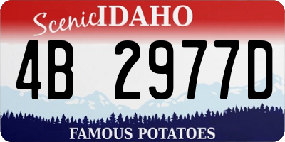 ID license plate 4B2977D