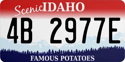 ID license plate 4B2977E