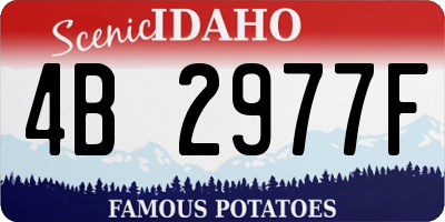 ID license plate 4B2977F