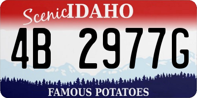 ID license plate 4B2977G
