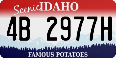 ID license plate 4B2977H