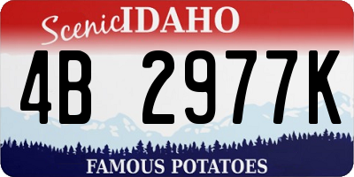 ID license plate 4B2977K
