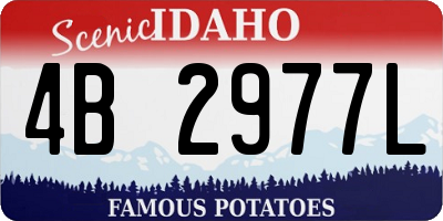ID license plate 4B2977L
