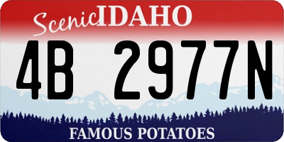 ID license plate 4B2977N