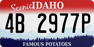 ID license plate 4B2977P