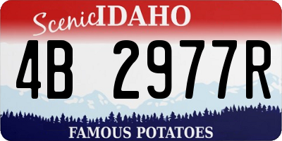 ID license plate 4B2977R