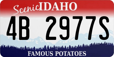 ID license plate 4B2977S