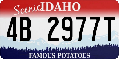 ID license plate 4B2977T