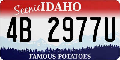 ID license plate 4B2977U