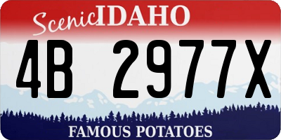 ID license plate 4B2977X