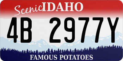 ID license plate 4B2977Y