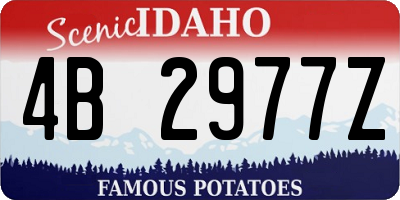 ID license plate 4B2977Z