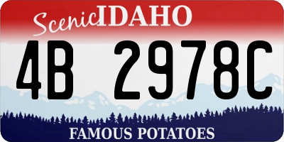 ID license plate 4B2978C