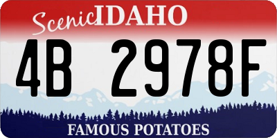 ID license plate 4B2978F