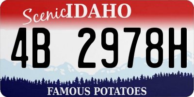 ID license plate 4B2978H