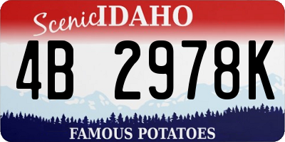 ID license plate 4B2978K