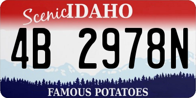 ID license plate 4B2978N