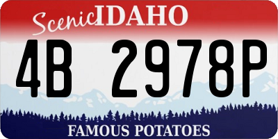 ID license plate 4B2978P