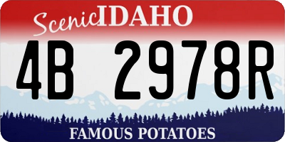 ID license plate 4B2978R