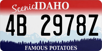 ID license plate 4B2978Z