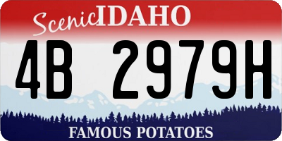 ID license plate 4B2979H