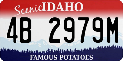 ID license plate 4B2979M