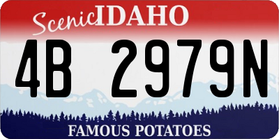 ID license plate 4B2979N