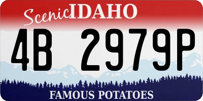 ID license plate 4B2979P