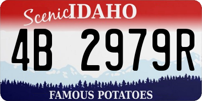 ID license plate 4B2979R