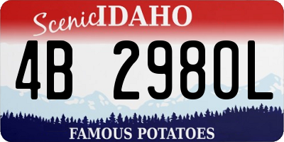 ID license plate 4B2980L