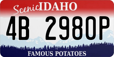ID license plate 4B2980P