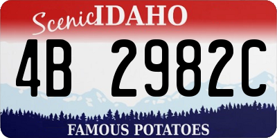 ID license plate 4B2982C