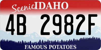 ID license plate 4B2982F